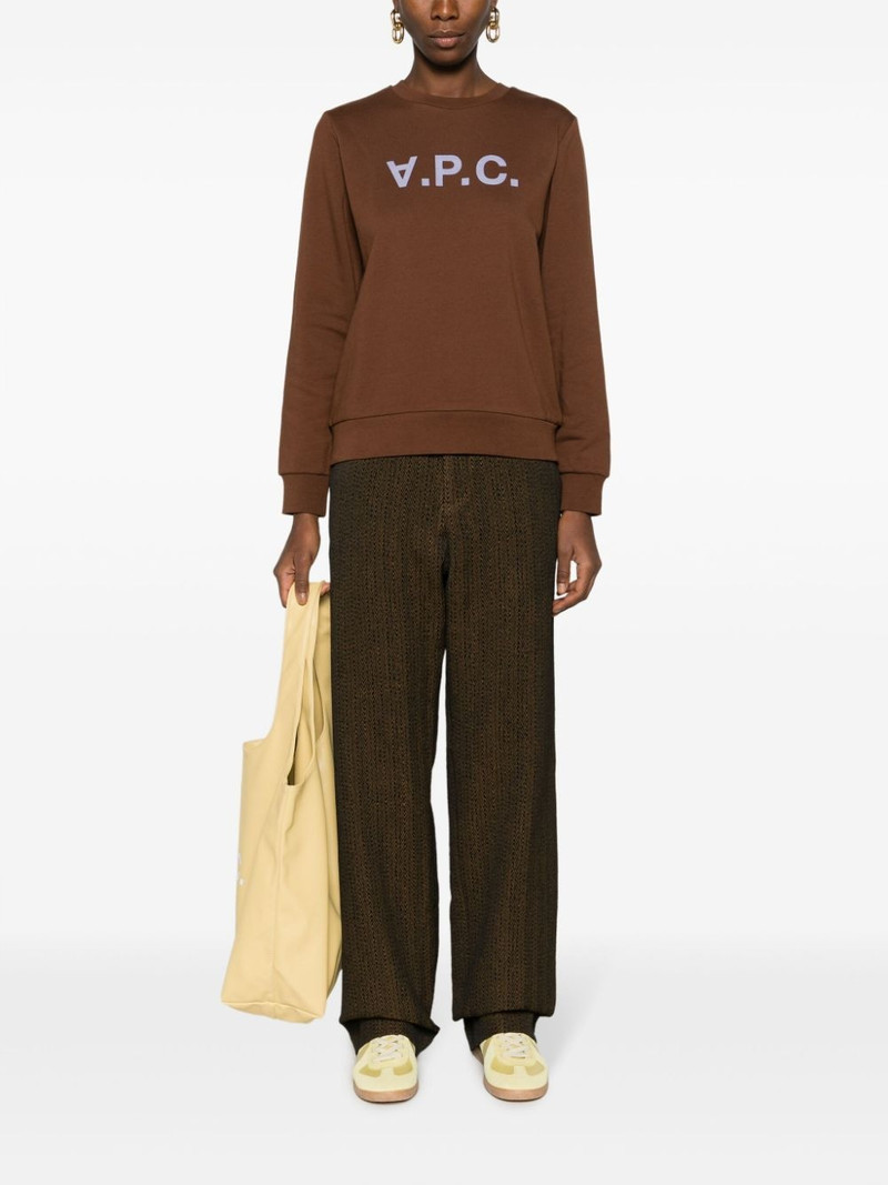 A.P.C. logo-print cotton sweatshirt outlook
