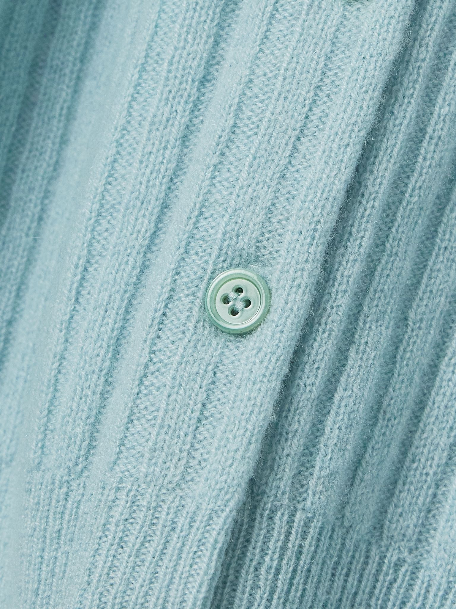 Danaë ribbed cashmere cardigan Light blue - 5
