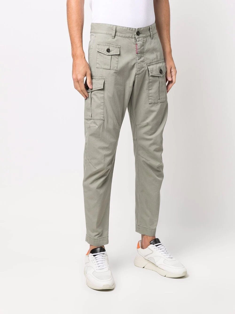 panelled cargo-pocket trousers - 3