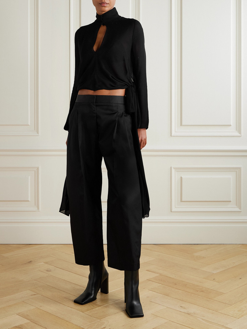 Alaïa Taffeta Pleated Tapered Pants outlook