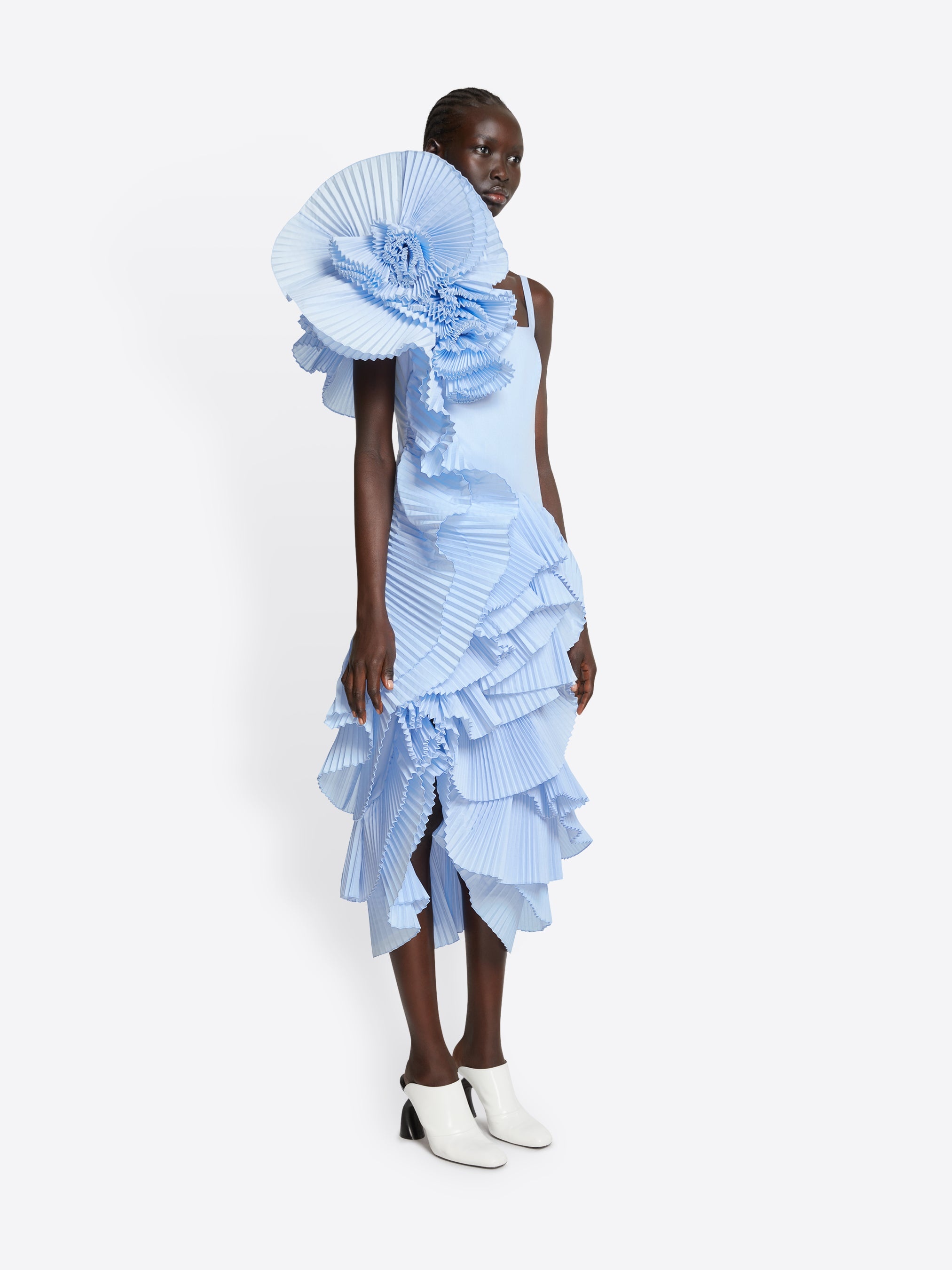 DRAPED PLEATED DRESS - 3