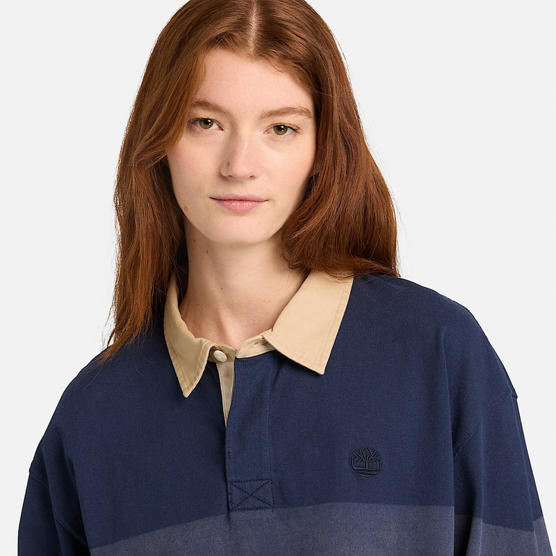 Striped Long-Sleeve Rugby Polo Shirt 5