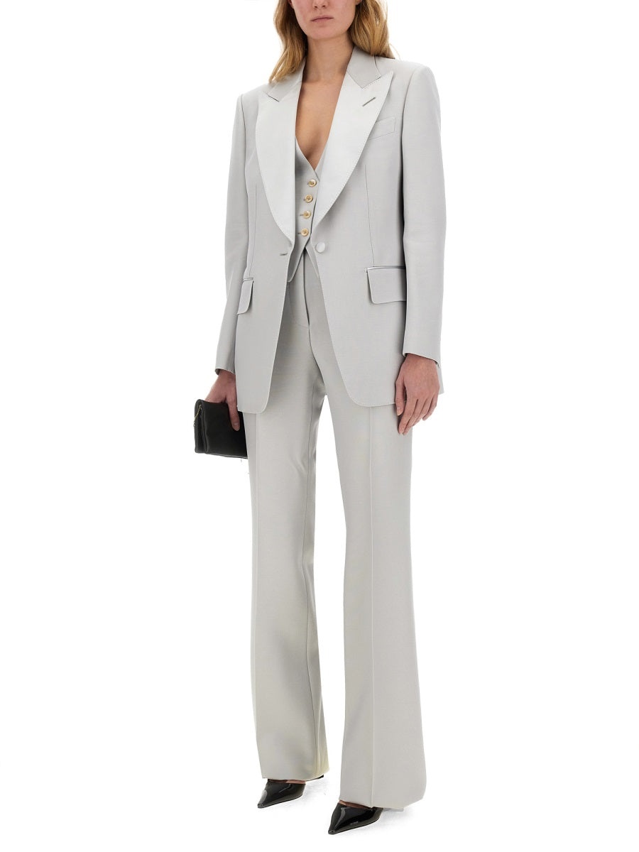 Tom Ford Women Wide Leg Tuxedo Tailored Pants - 2