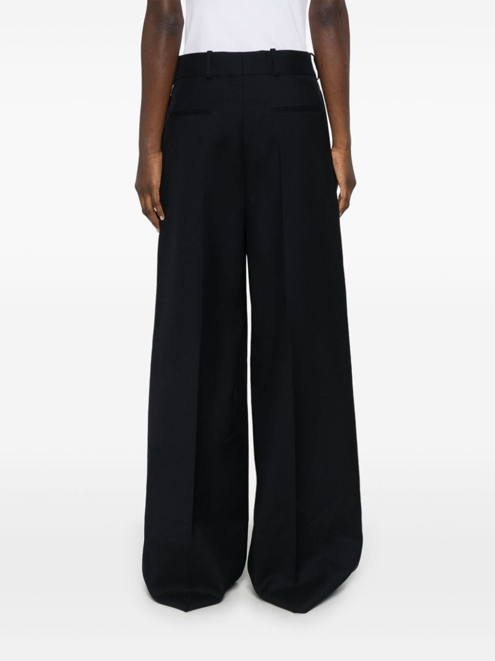 wool palazzo pants - 4