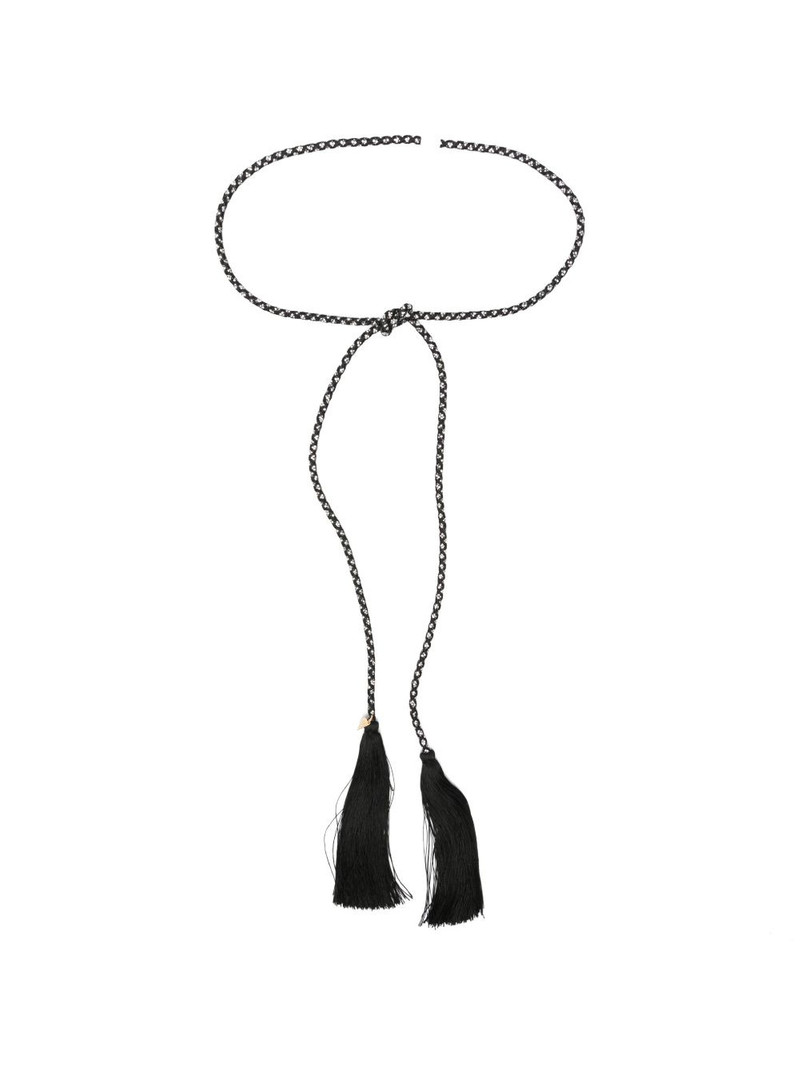 crystal-embellished braided belt 1