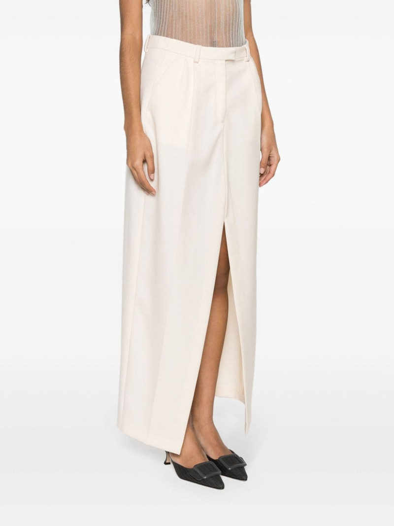 high-waist gabardine long skirt 3