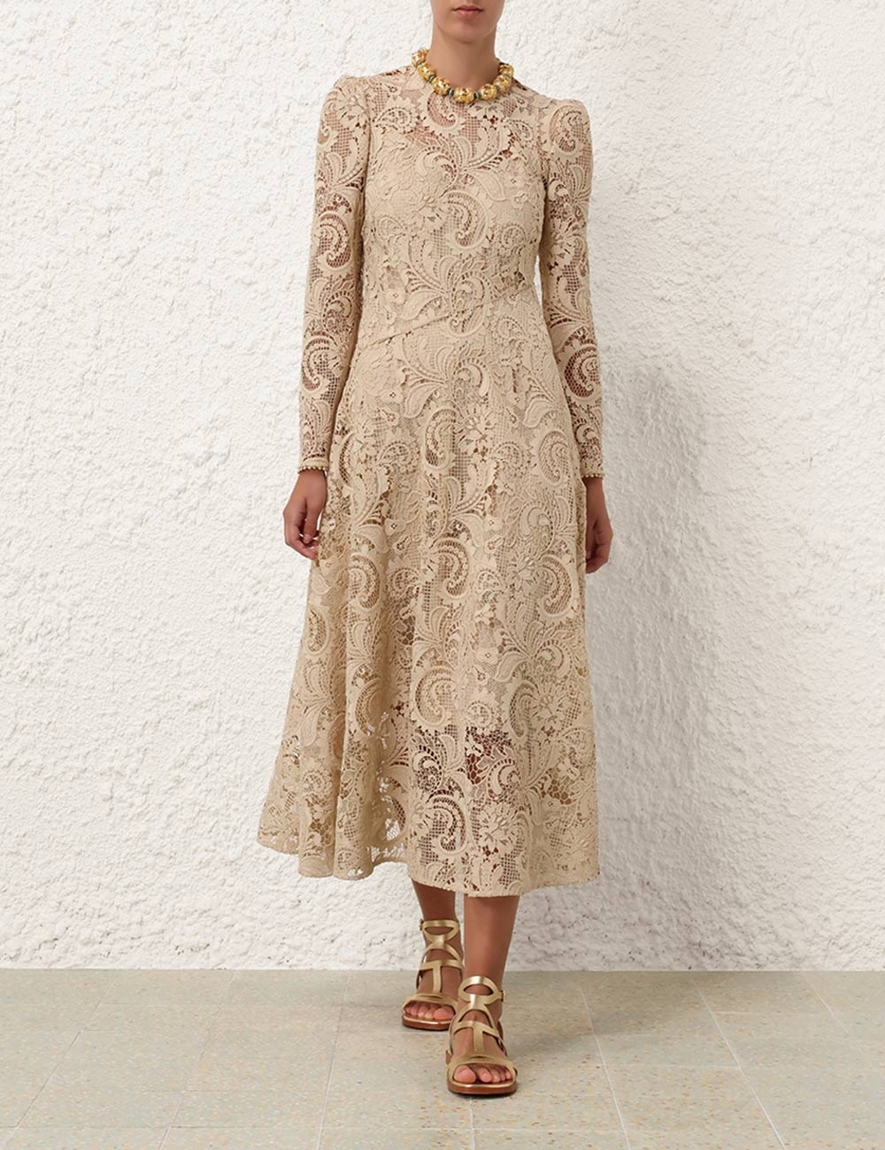 WAVERLY LACE MIDI DRESS - 7