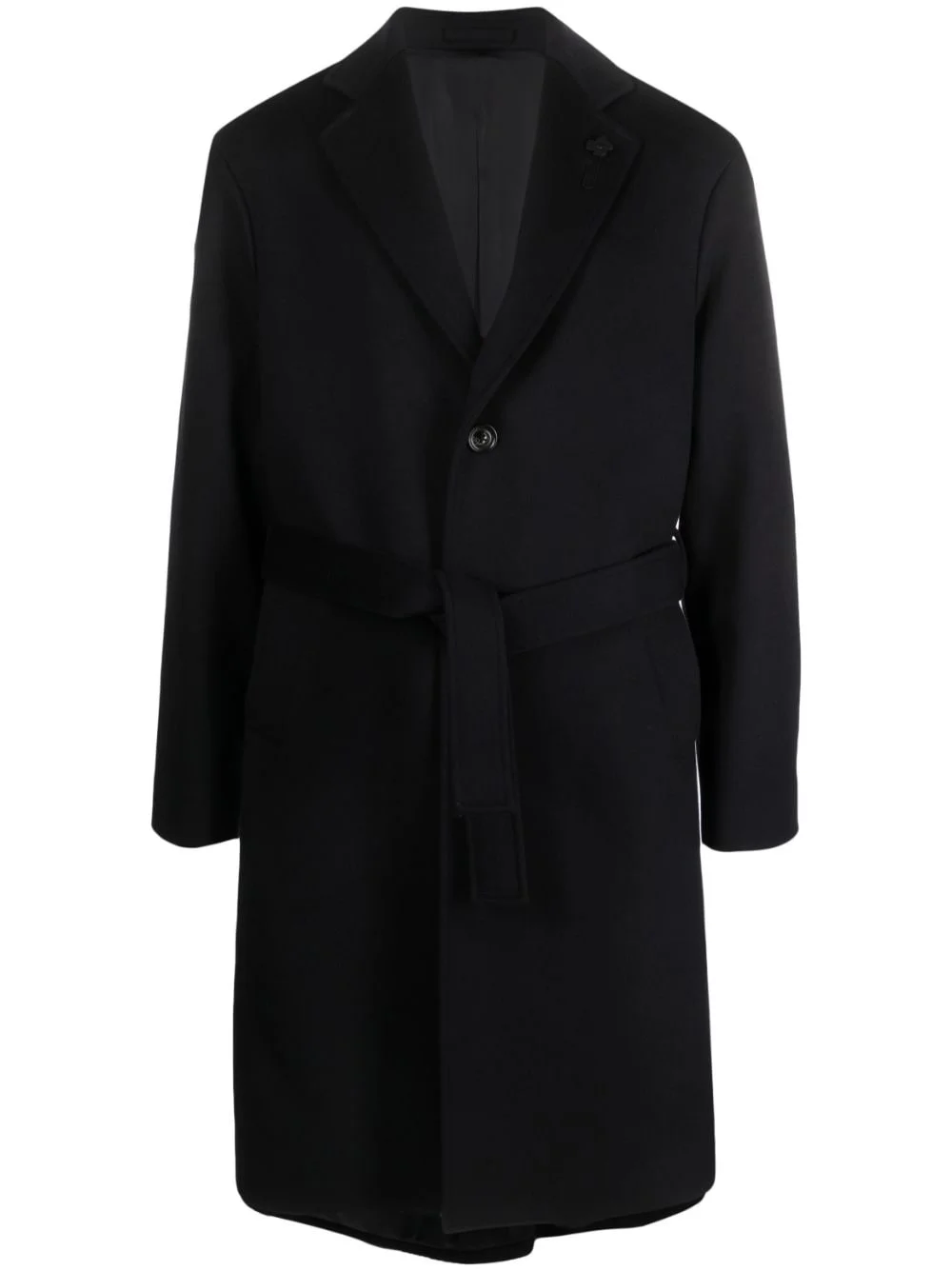 tied-waist wool coat - 1