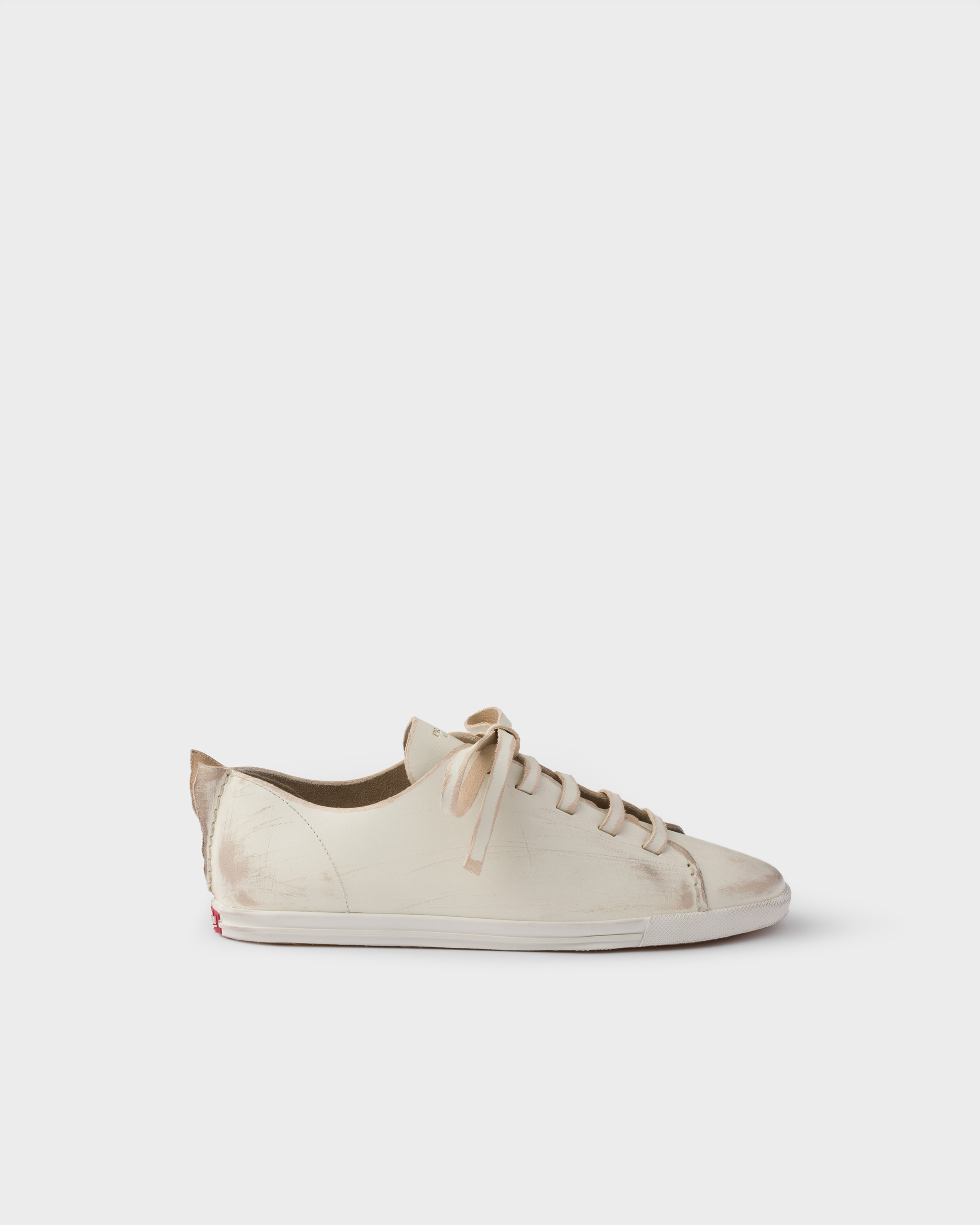 Antiqued leather sneakers - 2
