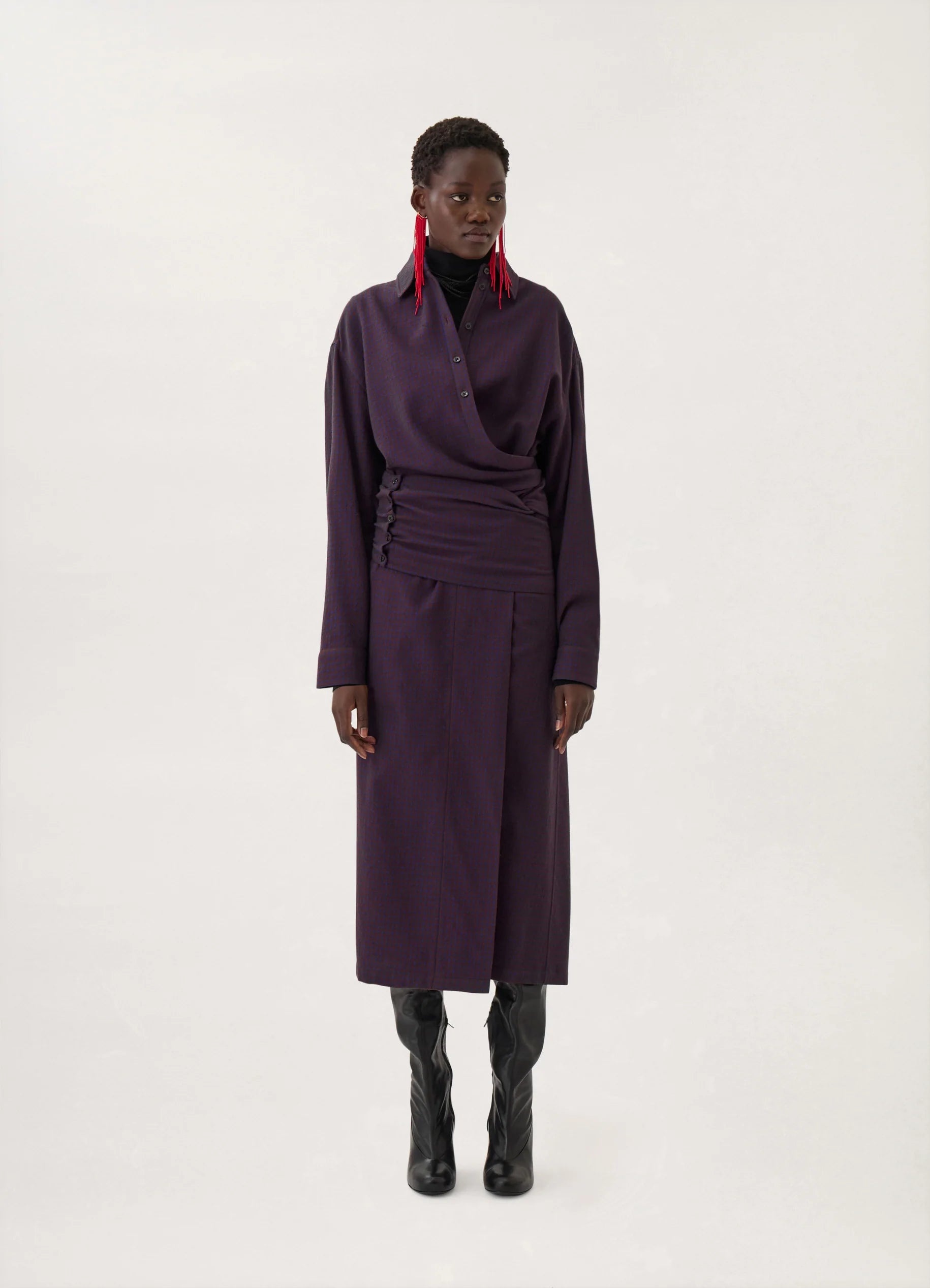 WRAP DRESS
CHECKED WOOL - 2