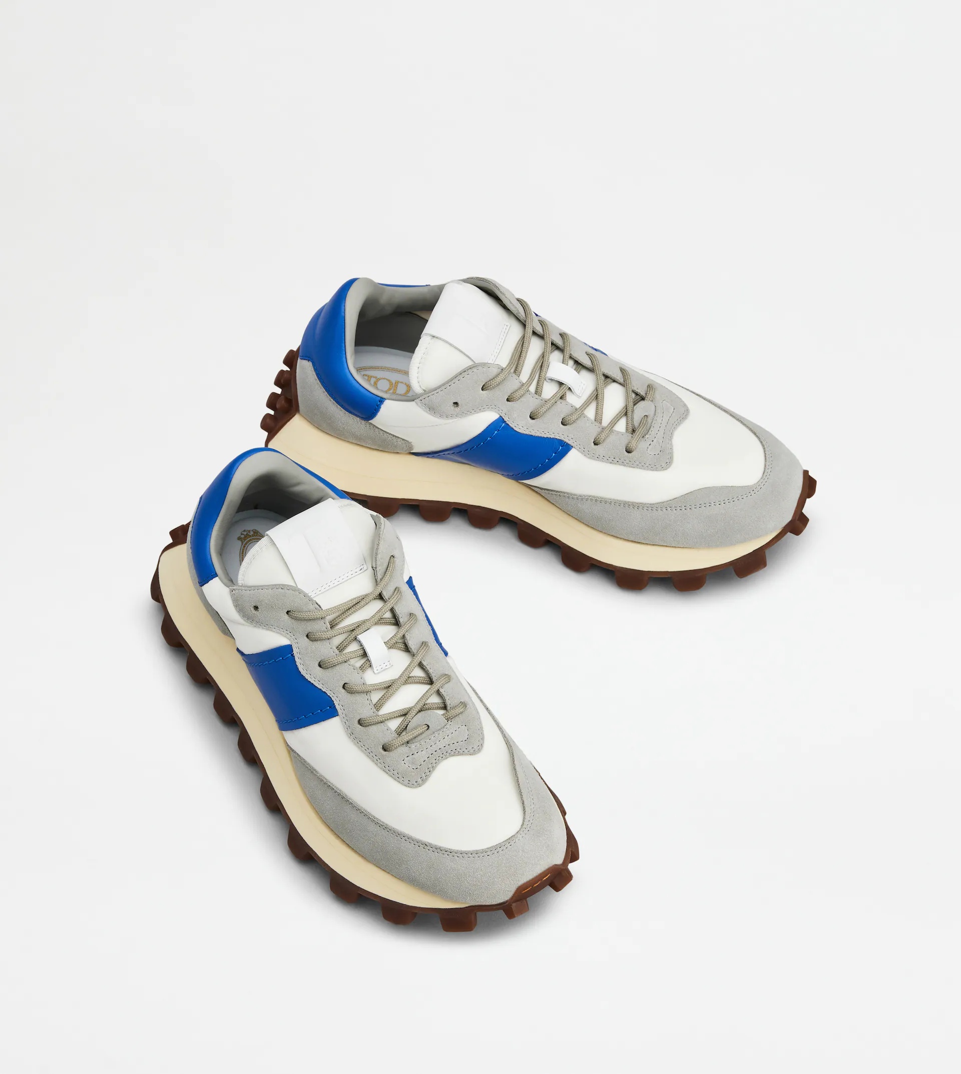 SNEAKERS TOD'S 1T IN SUEDE AND FABRIC - GREY, WHITE, BLUE - 4