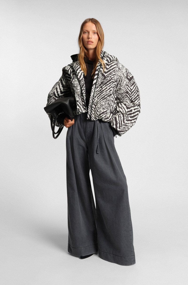 BOSS WATER-REPELLENT HOODED JACKET WITH HERRINGBONE PRINT outlook