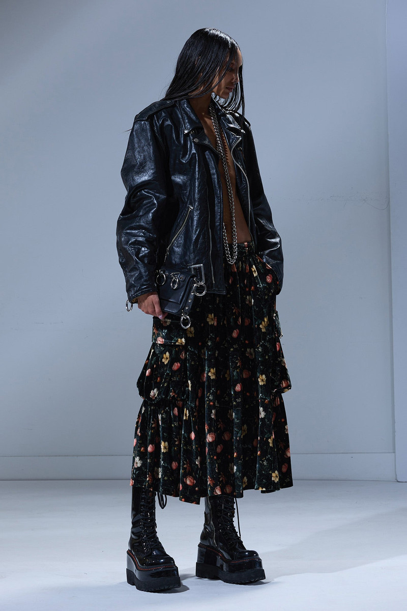 GATHERED CARGO SKIRT 1