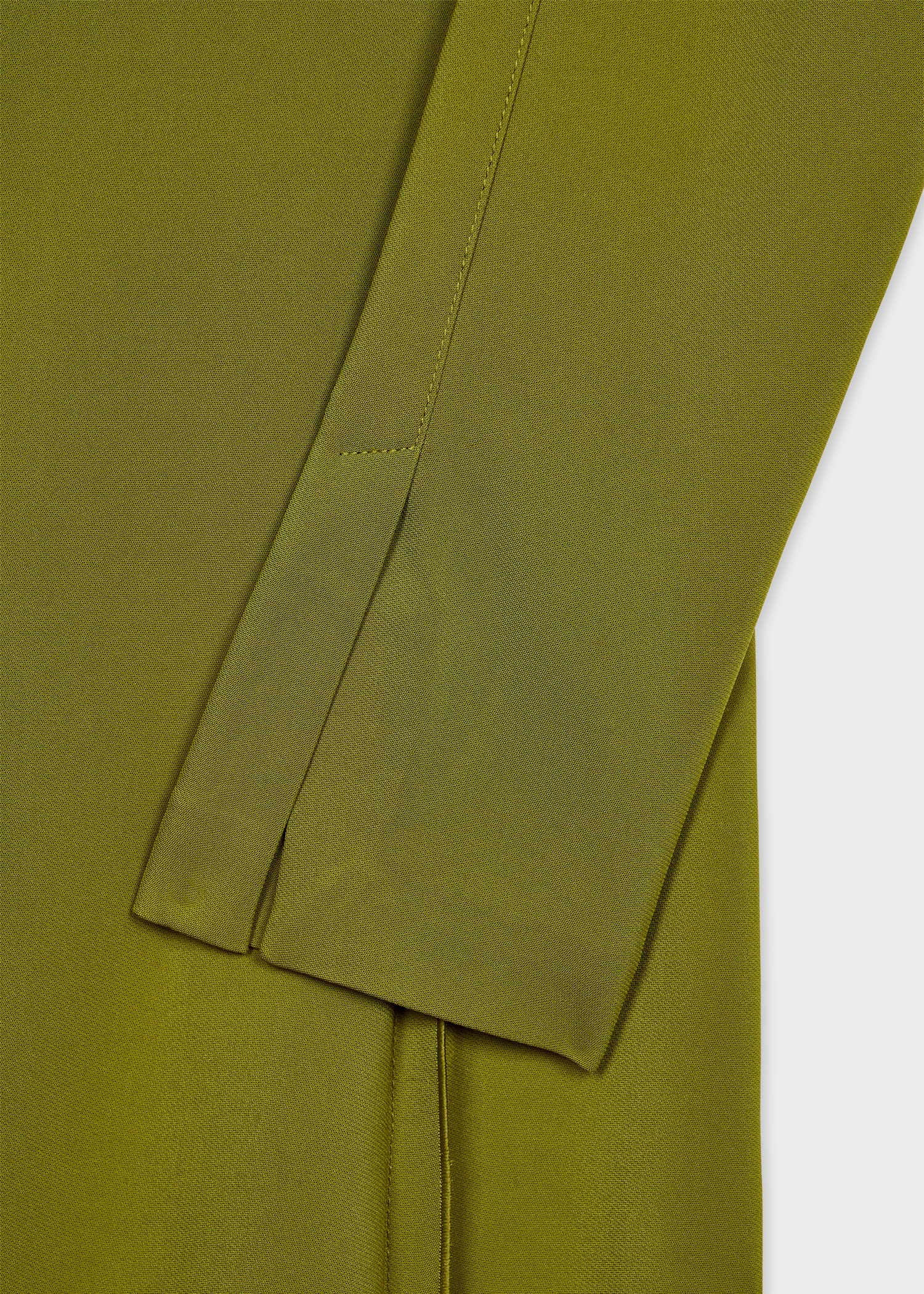 Women's Moss Green Embroidery Long-Sleeve Dress - 3
