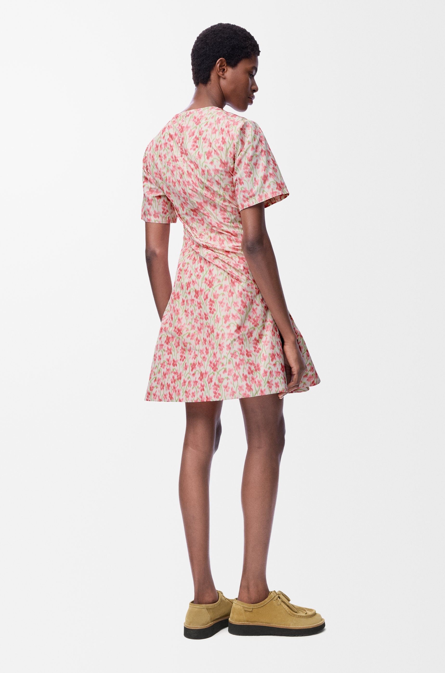 Twisted dress in silk blend taffeta - 3