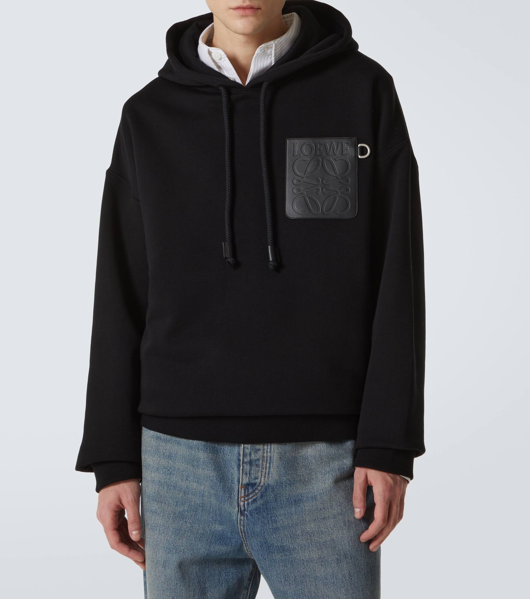 Anagram cotton jersey hoodie - 3
