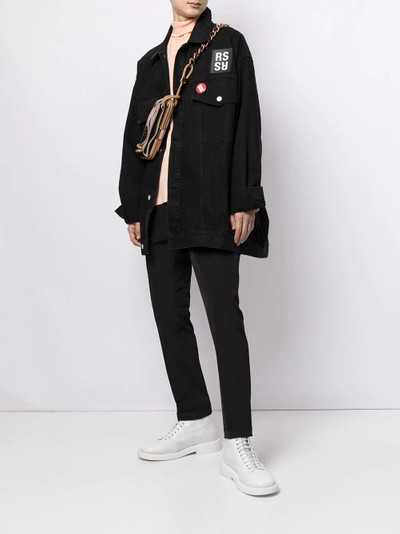 Raf Simons longline denim shirt jacket outlook