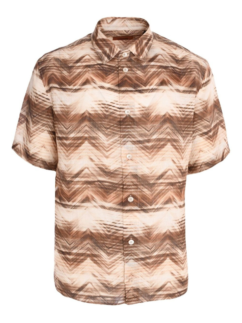 zigzag-pattern short-sleeve shirt 1