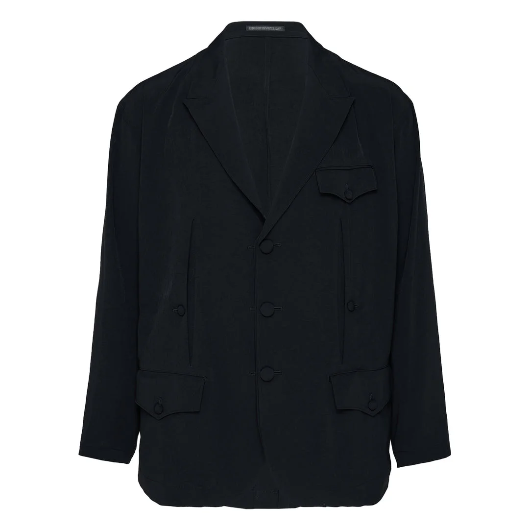 Front Back Opened Lapel Jacket - 1