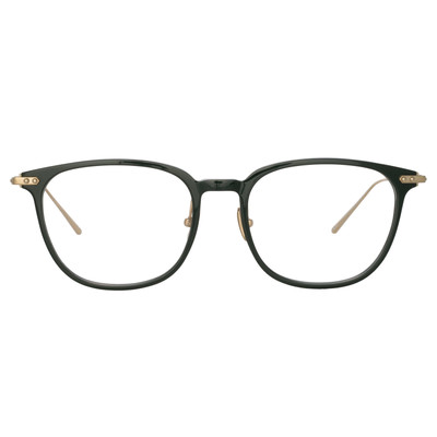 LINDA FARROW WRIGHT RECTANGULAR OPTICAL FRAME IN FOREST GREEN (ASIAN FIT) outlook