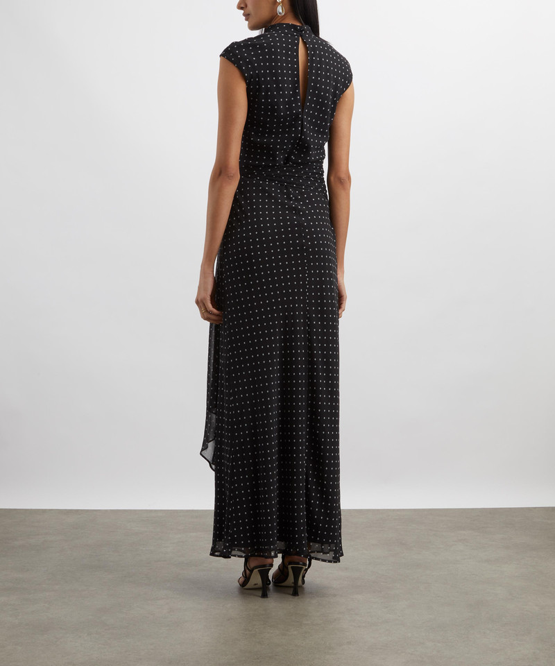 Polka Dot Tie Maxi Dress 4