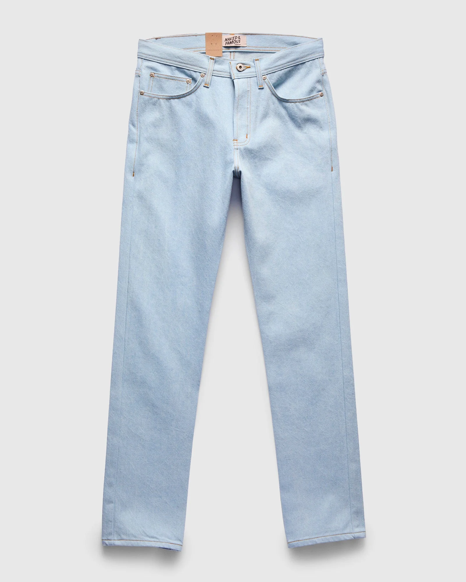 "Secret Agent" 14oz Bleach Blue Denim - Weird Guy Fit - 1