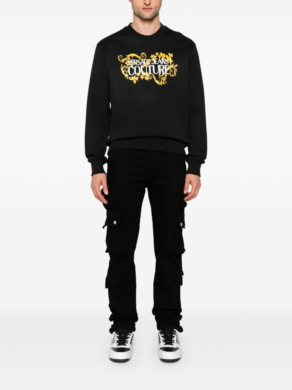 logo-print cotton sweatshirt - 2