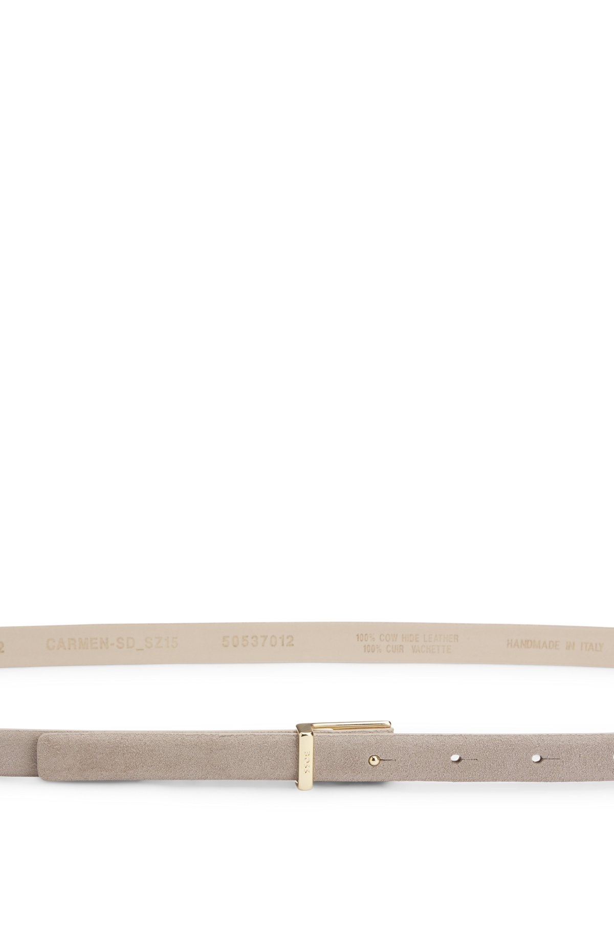 ITALIAN-SUEDE BELT WITH LOGO BUCKLE - 4