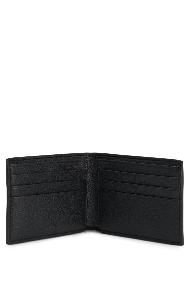 BOSS GRAINED FAUX-LEATHER WALLET WITH LOGO AND SIGNATURE STRIPE outlook