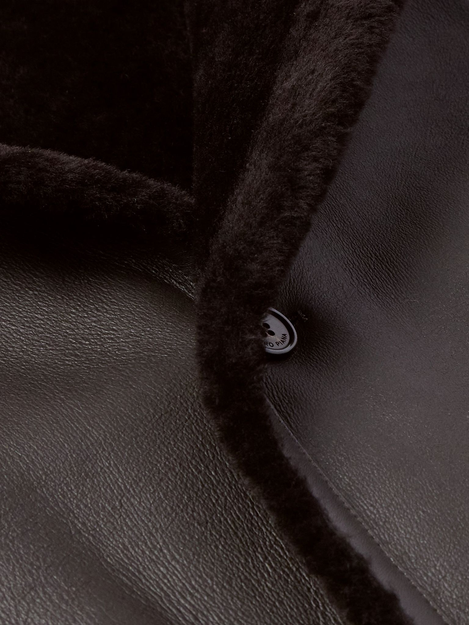 Shearling Jacket Dark brown - 4