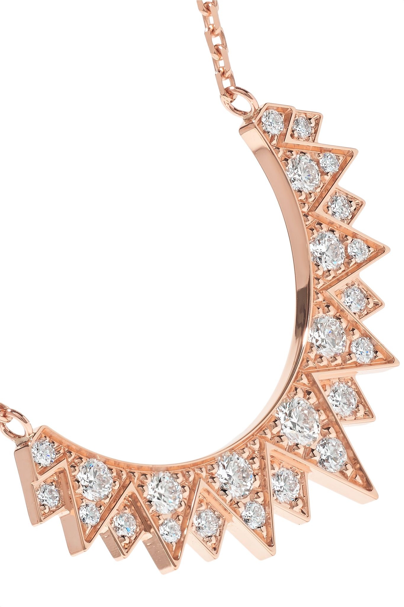 Sunlight 18-karat rose gold diamond necklace - 4