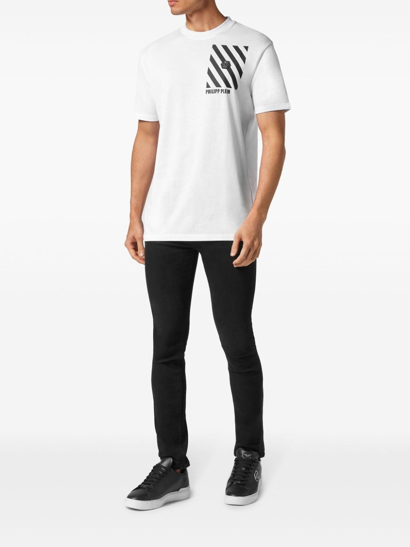 PHILIPP PLEIN striped cotton T-shirt outlook