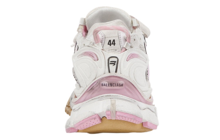 Balenciaga Runner Sneakers 'White Baby Pink Mesh and Nylon' 677403W3RB39059 - 5