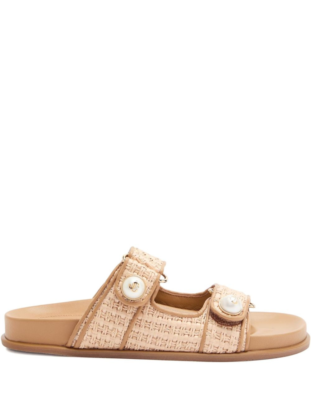 Fayence pearl-embellished sandals - 1
