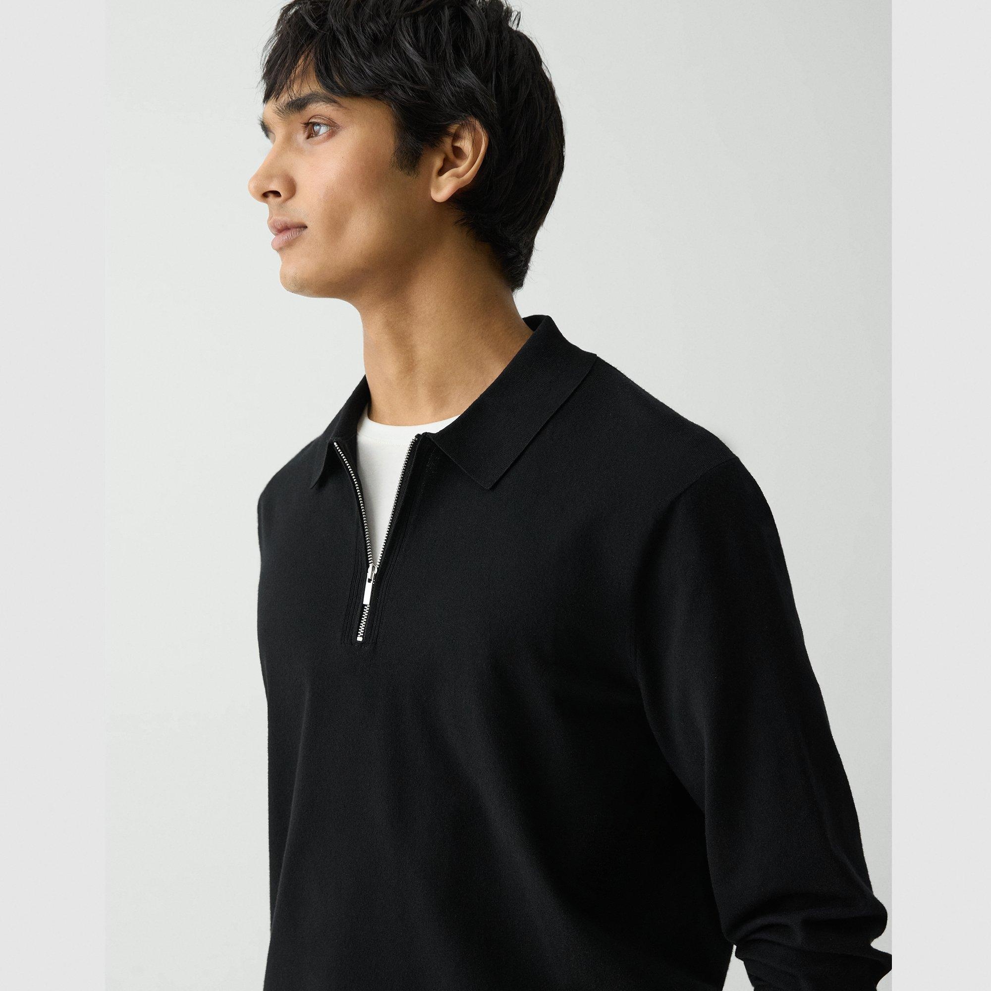 Quarter-Zip Polo Sweater in Light Bilen - 5