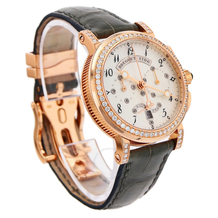 Pre-owned Breguet Marine Chronograph Chronograph Diamond White Dial Ladies Watch 8828BR/5D/586/DD00 - 4
