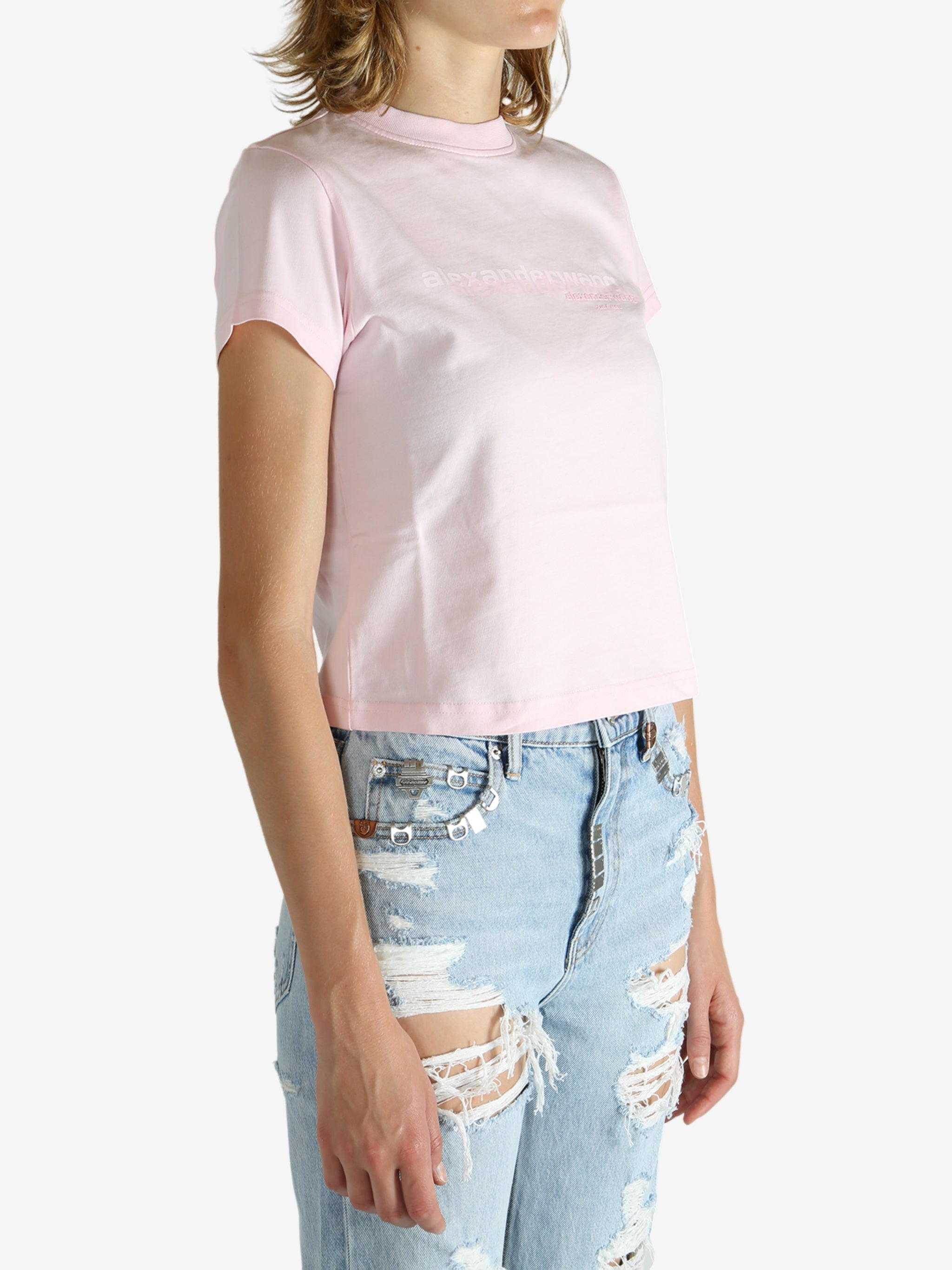 ALEXANDER WANG - Women Shrunken Tee - 2