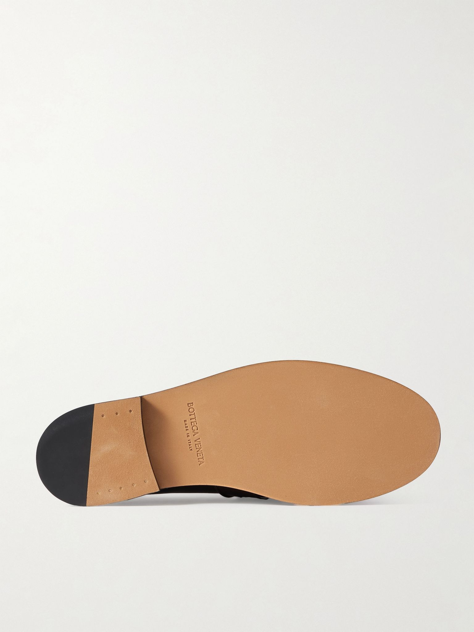 Astaire Knot-Detailed Leather Loafers Brown - 3