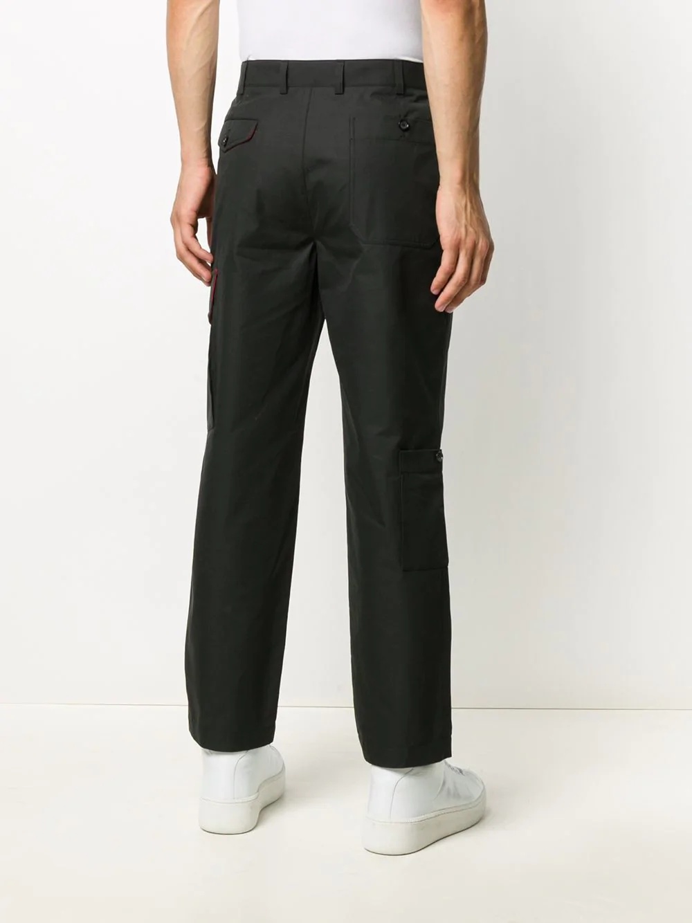 straight-leg mid-rise trousers - 4