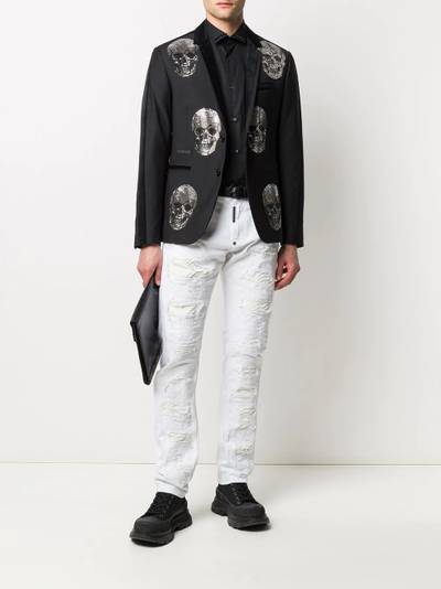 PHILIPP PLEIN embellished Skull blazer outlook