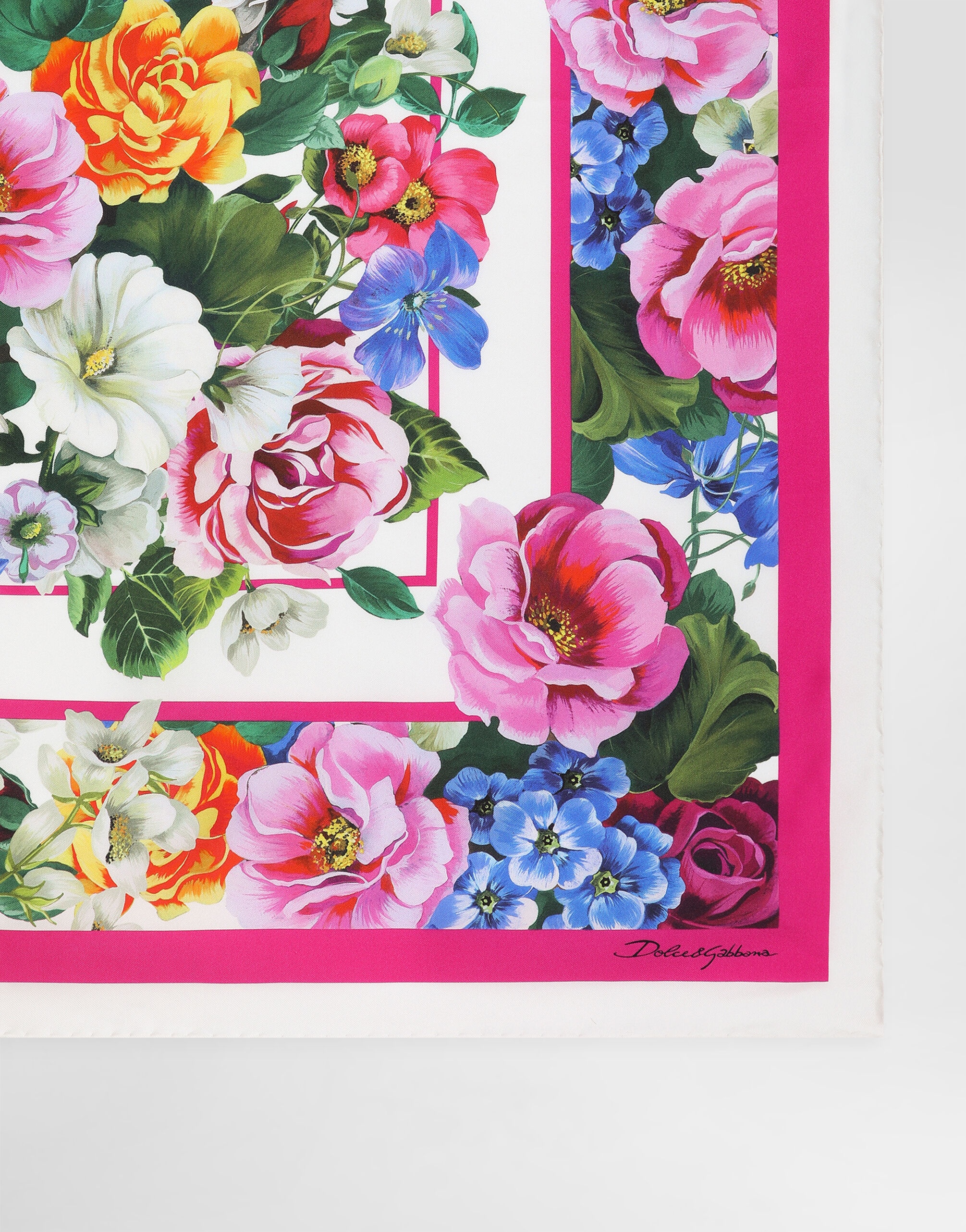 Floral-print silk twill foulard (90x90) - 2