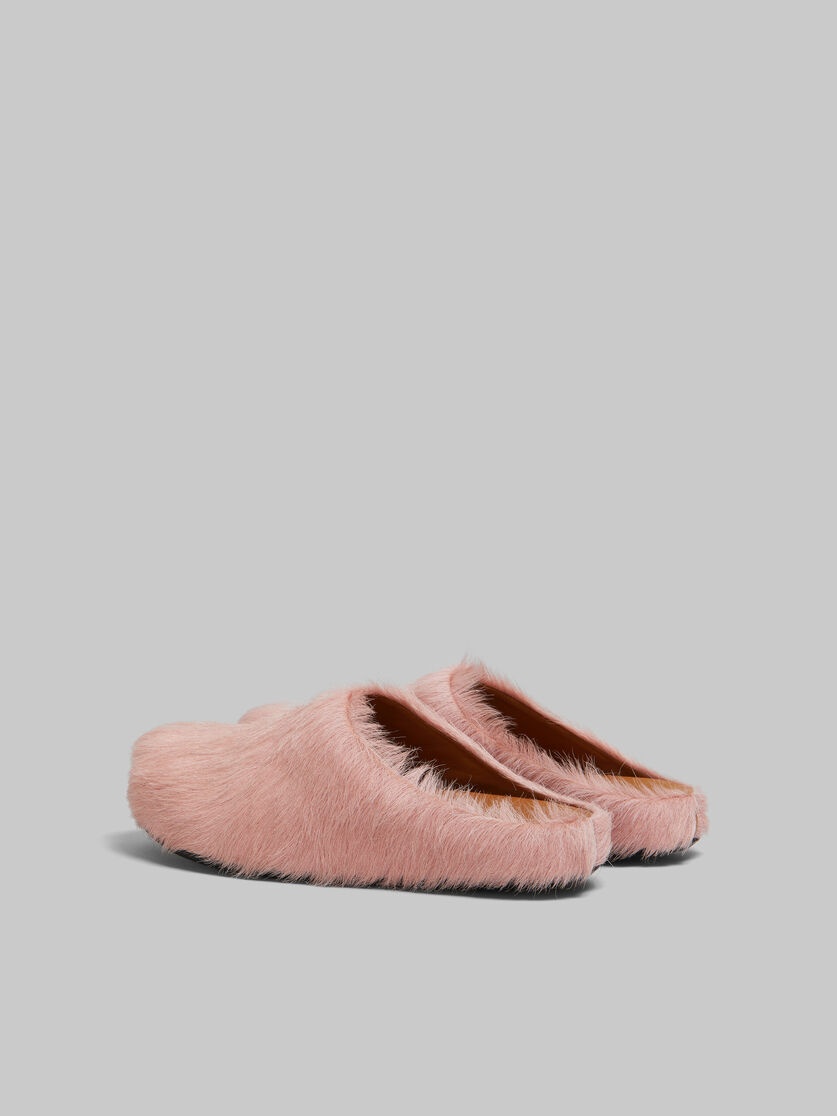 PINK LONG HAIR CALFSKIN FUSSBETT SABOT - 3