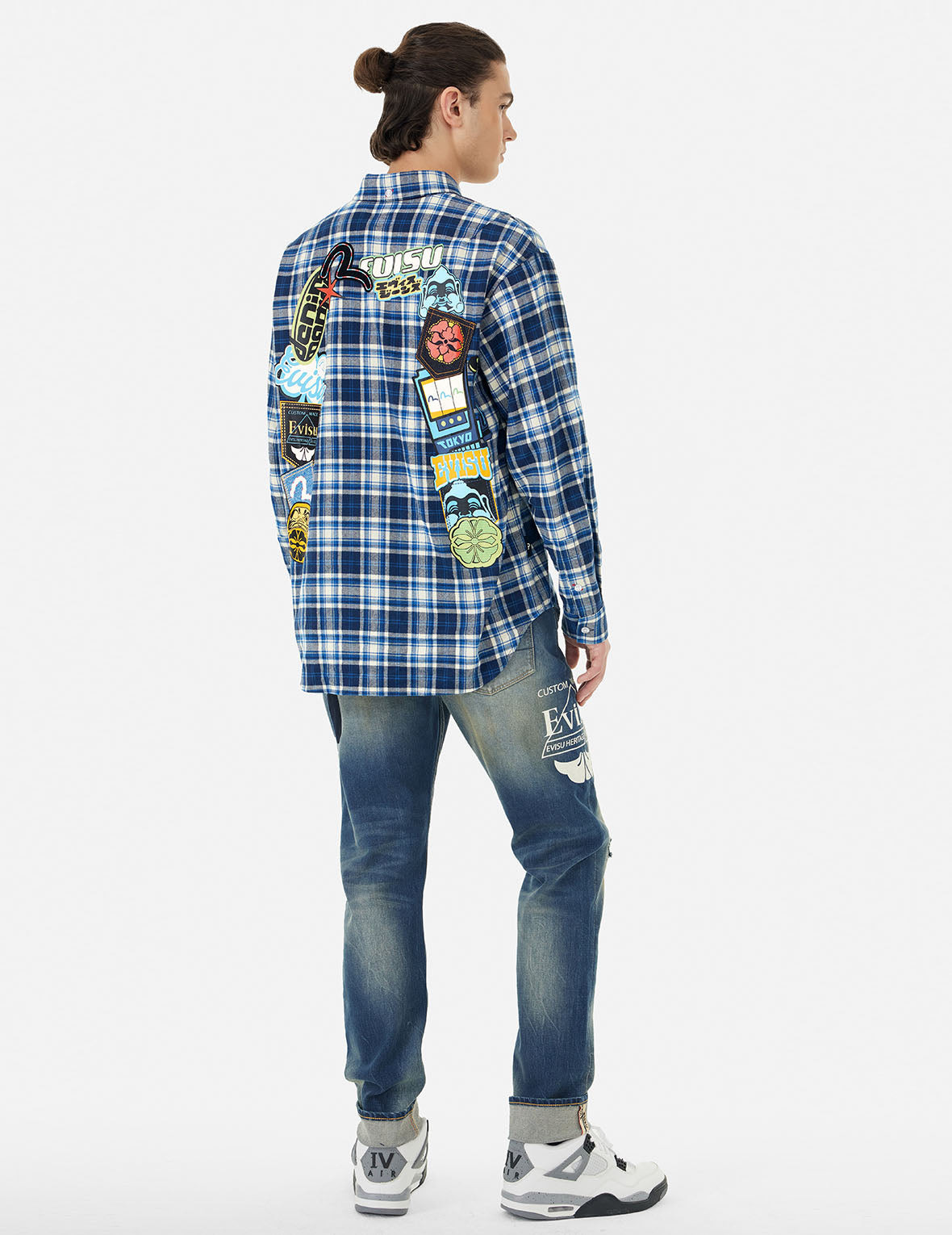 MULTI-LOGO DAICOCK PRINT RELAX FIT CHECK SHIRT - 3