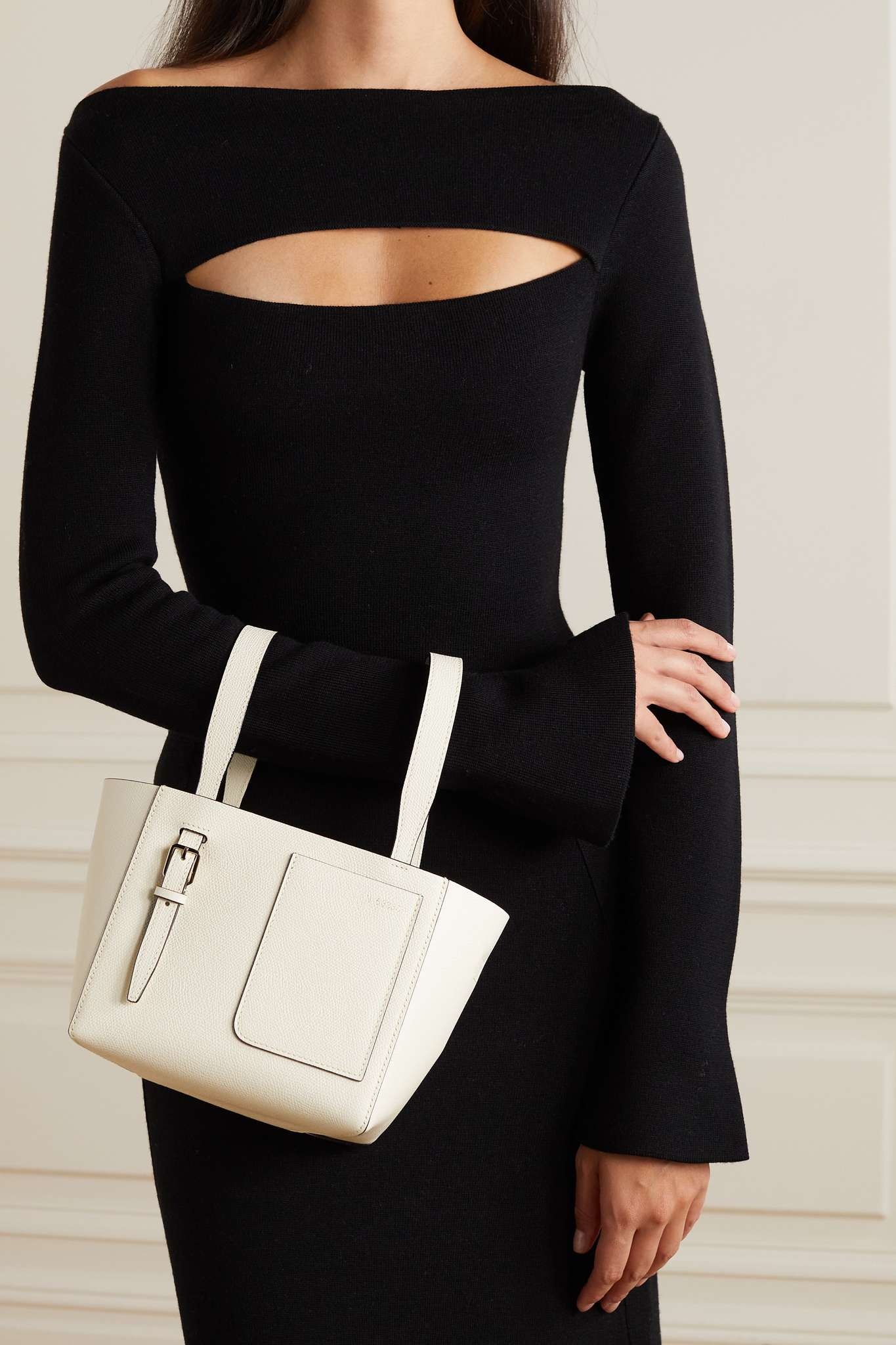 Secchiello mini textured-leather bucket bag - 2