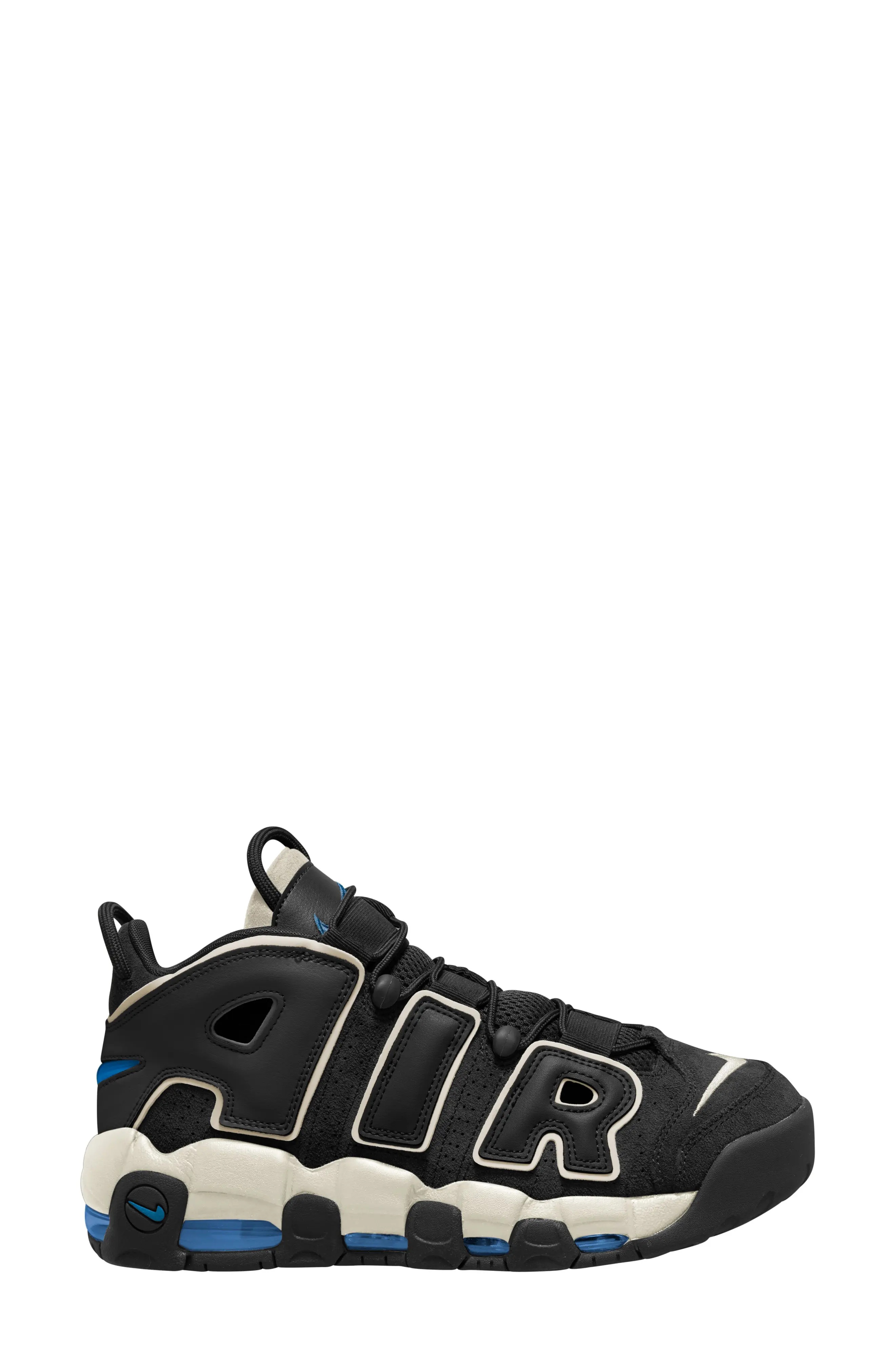 Air More Uptempo '96 Sneaker in Black/Star Blue/Summit White - 1