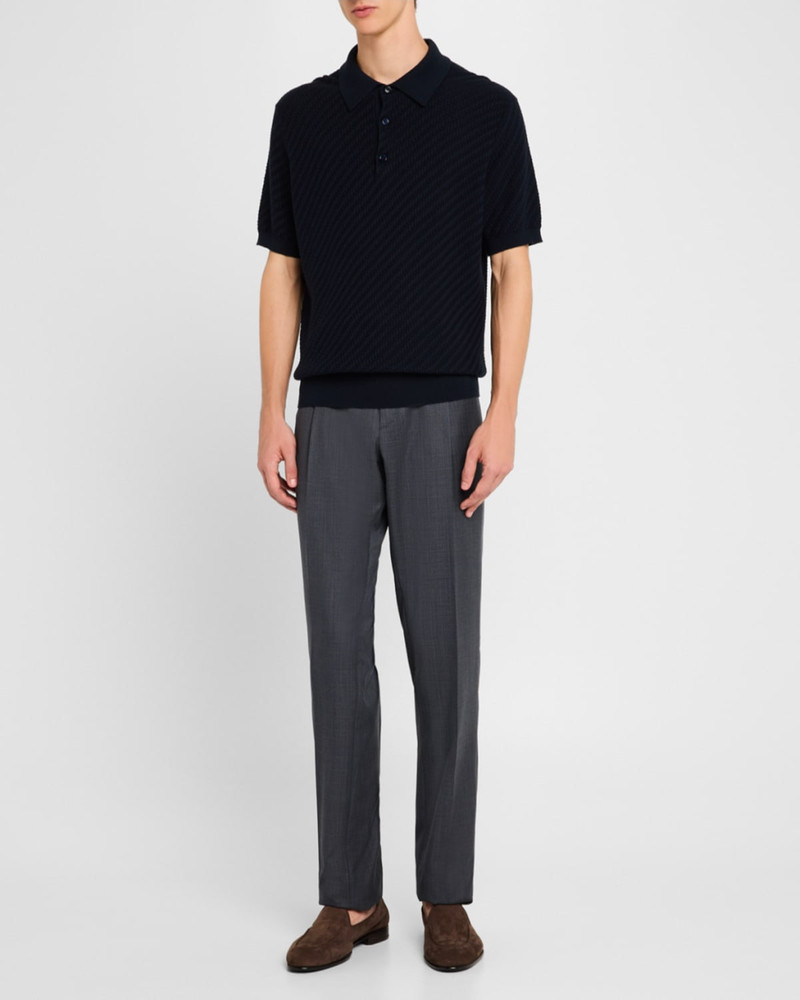 Brioni Men's Textured Wool Dress Pants outlook