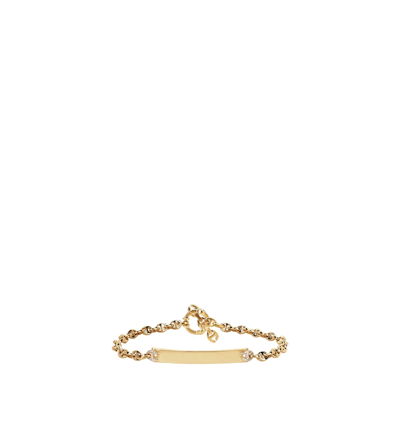 3MM OPEN LINK MONOGRAM PLATE BRACELET - 1