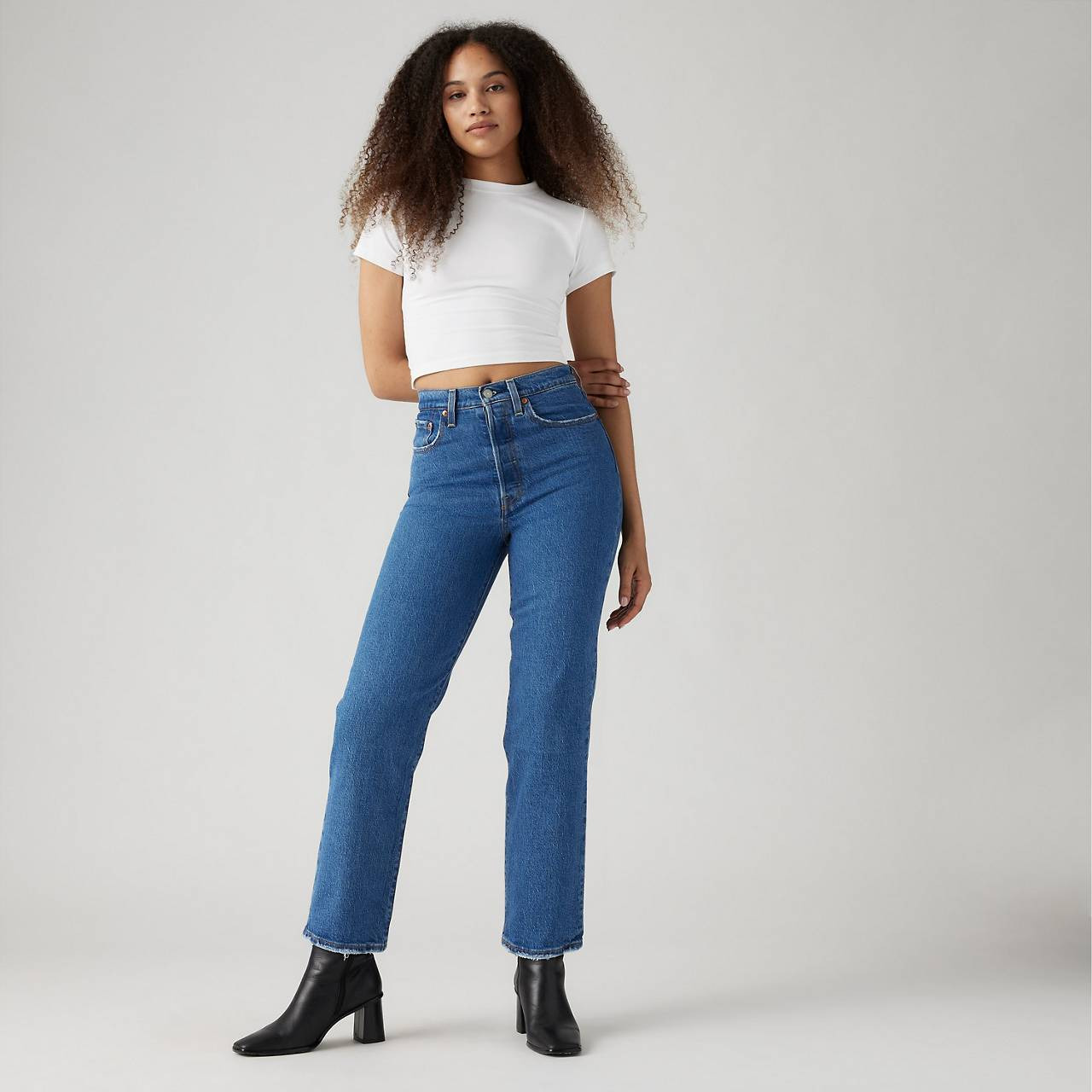 RIBCAGE STRAIGHT ANKLE WOMEN'S JEANS - 2