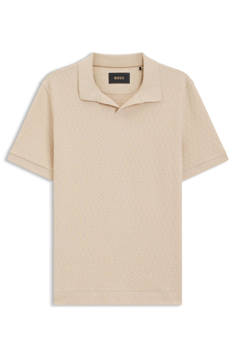 JOHNNY-COLLAR POLO SHIRT IN ITALIAN STRETCH COTTON 1