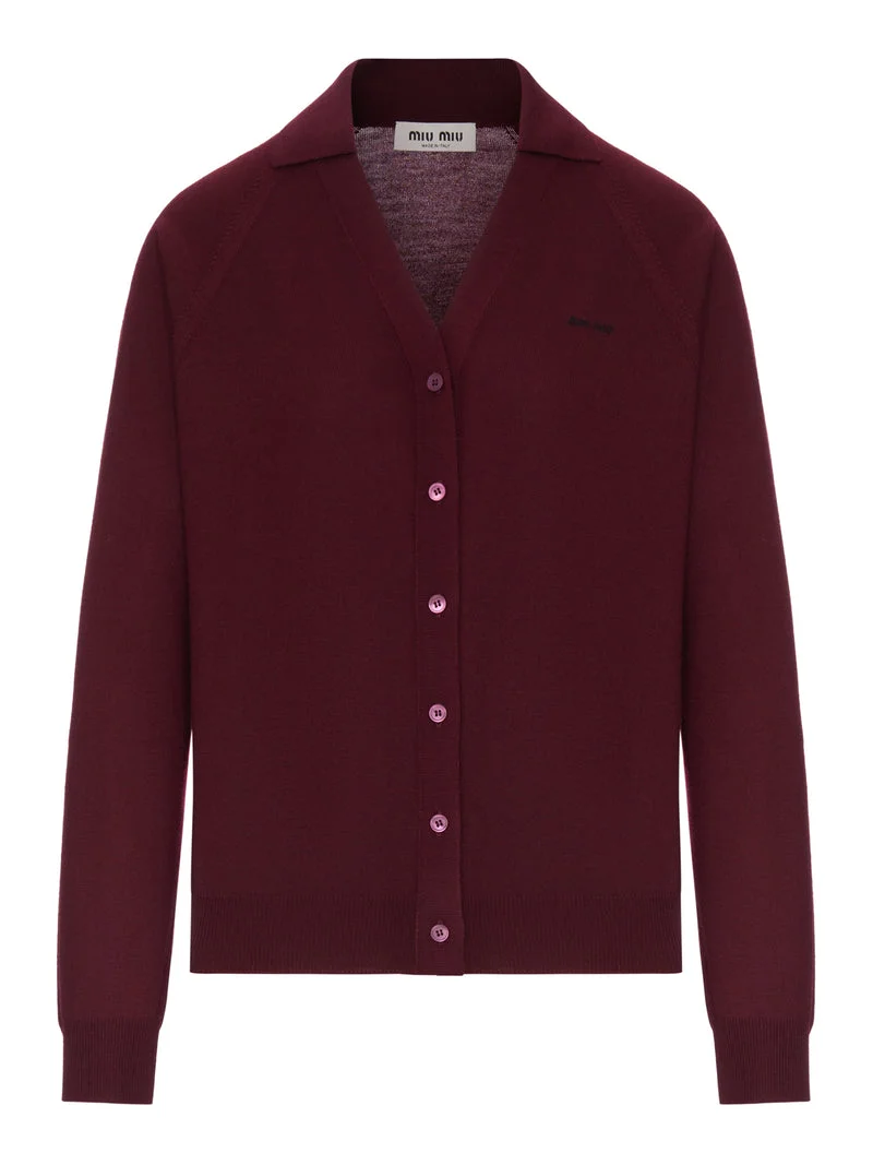 Miu Miu Women Cardigan In The Finest Wool Yarn - 1